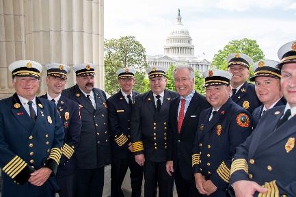 8 Fire Chiefs from Western MA Chief's Association met with Congressman Richard Neal